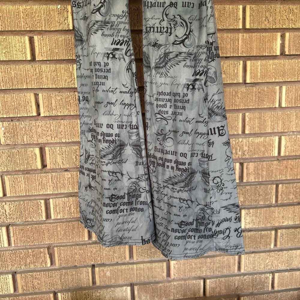Set 2 Stretch Crushed Velvet Smooth Pajama Pants Leggings Size L/XL Girls Soft - Picture 11 of 13